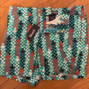 New Small Turquoise Vilebrequin Bathing Suit Short